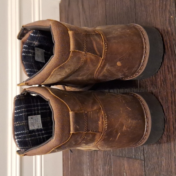 Furrow Brown Leather Boots Size 11 - Picture 4 of 10
